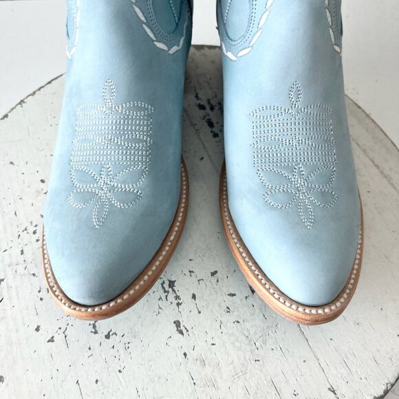 Lane SWEET MEMORIES Knee High Womens Cowboy Boots 6.5 Light Blue Cowgirl Western - Picture 6 of 13
